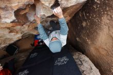 Bouldering in Hueco Tanks on 12/28/2019 with Blue Lizard Climbing and Yoga

Filename: SRM_20191228_1625480.jpg
Aperture: f/4.5
Shutter Speed: 1/250
Body: Canon EOS-1D Mark II
Lens: Canon EF 16-35mm f/2.8 L