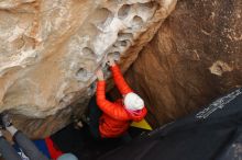 Bouldering in Hueco Tanks on 12/28/2019 with Blue Lizard Climbing and Yoga

Filename: SRM_20191228_1633110.jpg
Aperture: f/4.0
Shutter Speed: 1/250
Body: Canon EOS-1D Mark II
Lens: Canon EF 16-35mm f/2.8 L