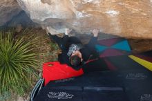 Bouldering in Hueco Tanks on 12/28/2019 with Blue Lizard Climbing and Yoga

Filename: SRM_20191228_1642000.jpg
Aperture: f/4.0
Shutter Speed: 1/250
Body: Canon EOS-1D Mark II
Lens: Canon EF 50mm f/1.8 II