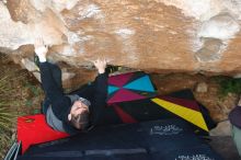 Bouldering in Hueco Tanks on 12/28/2019 with Blue Lizard Climbing and Yoga

Filename: SRM_20191228_1642090.jpg
Aperture: f/4.5
Shutter Speed: 1/250
Body: Canon EOS-1D Mark II
Lens: Canon EF 50mm f/1.8 II