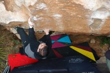 Bouldering in Hueco Tanks on 12/28/2019 with Blue Lizard Climbing and Yoga

Filename: SRM_20191228_1642091.jpg
Aperture: f/4.5
Shutter Speed: 1/250
Body: Canon EOS-1D Mark II
Lens: Canon EF 50mm f/1.8 II