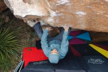 Bouldering in Hueco Tanks on 12/28/2019 with Blue Lizard Climbing and Yoga

Filename: SRM_20191228_1656220.jpg
Aperture: f/3.2
Shutter Speed: 1/250
Body: Canon EOS-1D Mark II
Lens: Canon EF 50mm f/1.8 II