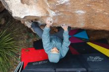 Bouldering in Hueco Tanks on 12/28/2019 with Blue Lizard Climbing and Yoga

Filename: SRM_20191228_1656230.jpg
Aperture: f/3.2
Shutter Speed: 1/250
Body: Canon EOS-1D Mark II
Lens: Canon EF 50mm f/1.8 II