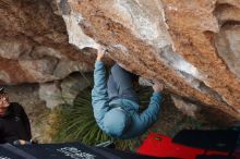 Bouldering in Hueco Tanks on 12/28/2019 with Blue Lizard Climbing and Yoga

Filename: SRM_20191228_1656310.jpg
Aperture: f/3.5
Shutter Speed: 1/250
Body: Canon EOS-1D Mark II
Lens: Canon EF 50mm f/1.8 II