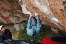 Bouldering in Hueco Tanks on 12/28/2019 with Blue Lizard Climbing and Yoga

Filename: SRM_20191228_1656320.jpg
Aperture: f/3.5
Shutter Speed: 1/250
Body: Canon EOS-1D Mark II
Lens: Canon EF 50mm f/1.8 II