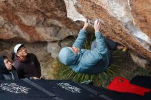 Bouldering in Hueco Tanks on 12/28/2019 with Blue Lizard Climbing and Yoga

Filename: SRM_20191228_1656360.jpg
Aperture: f/3.5
Shutter Speed: 1/250
Body: Canon EOS-1D Mark II
Lens: Canon EF 50mm f/1.8 II