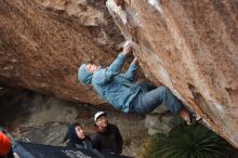 Bouldering in Hueco Tanks on 12/28/2019 with Blue Lizard Climbing and Yoga

Filename: SRM_20191228_1656490.jpg
Aperture: f/4.0
Shutter Speed: 1/250
Body: Canon EOS-1D Mark II
Lens: Canon EF 50mm f/1.8 II