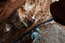 Bouldering in Hueco Tanks on 12/28/2019 with Blue Lizard Climbing and Yoga

Filename: SRM_20191228_1707240.jpg
Aperture: f/3.2
Shutter Speed: 1/250
Body: Canon EOS-1D Mark II
Lens: Canon EF 50mm f/1.8 II