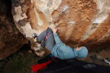 Bouldering in Hueco Tanks on 12/28/2019 with Blue Lizard Climbing and Yoga

Filename: SRM_20191228_1719390.jpg
Aperture: f/4.0
Shutter Speed: 1/250
Body: Canon EOS-1D Mark II
Lens: Canon EF 16-35mm f/2.8 L