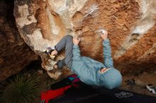 Bouldering in Hueco Tanks on 12/28/2019 with Blue Lizard Climbing and Yoga

Filename: SRM_20191228_1722370.jpg
Aperture: f/5.0
Shutter Speed: 1/250
Body: Canon EOS-1D Mark II
Lens: Canon EF 16-35mm f/2.8 L