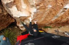 Bouldering in Hueco Tanks on 12/28/2019 with Blue Lizard Climbing and Yoga

Filename: SRM_20191228_1724290.jpg
Aperture: f/4.5
Shutter Speed: 1/250
Body: Canon EOS-1D Mark II
Lens: Canon EF 16-35mm f/2.8 L