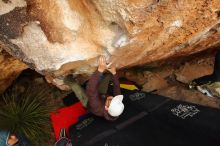 Bouldering in Hueco Tanks on 12/28/2019 with Blue Lizard Climbing and Yoga

Filename: SRM_20191228_1726020.jpg
Aperture: f/5.0
Shutter Speed: 1/250
Body: Canon EOS-1D Mark II
Lens: Canon EF 16-35mm f/2.8 L