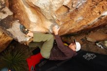 Bouldering in Hueco Tanks on 12/28/2019 with Blue Lizard Climbing and Yoga

Filename: SRM_20191228_1726100.jpg
Aperture: f/5.6
Shutter Speed: 1/250
Body: Canon EOS-1D Mark II
Lens: Canon EF 16-35mm f/2.8 L