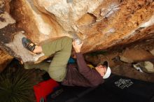 Bouldering in Hueco Tanks on 12/28/2019 with Blue Lizard Climbing and Yoga

Filename: SRM_20191228_1726130.jpg
Aperture: f/5.6
Shutter Speed: 1/250
Body: Canon EOS-1D Mark II
Lens: Canon EF 16-35mm f/2.8 L