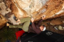 Bouldering in Hueco Tanks on 12/28/2019 with Blue Lizard Climbing and Yoga

Filename: SRM_20191228_1726140.jpg
Aperture: f/5.6
Shutter Speed: 1/250
Body: Canon EOS-1D Mark II
Lens: Canon EF 16-35mm f/2.8 L