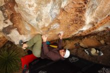 Bouldering in Hueco Tanks on 12/28/2019 with Blue Lizard Climbing and Yoga

Filename: SRM_20191228_1736240.jpg
Aperture: f/7.1
Shutter Speed: 1/250
Body: Canon EOS-1D Mark II
Lens: Canon EF 16-35mm f/2.8 L