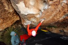 Bouldering in Hueco Tanks on 12/28/2019 with Blue Lizard Climbing and Yoga

Filename: SRM_20191228_1742050.jpg
Aperture: f/5.6
Shutter Speed: 1/250
Body: Canon EOS-1D Mark II
Lens: Canon EF 16-35mm f/2.8 L