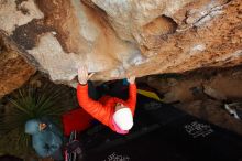 Bouldering in Hueco Tanks on 12/28/2019 with Blue Lizard Climbing and Yoga

Filename: SRM_20191228_1742190.jpg
Aperture: f/6.3
Shutter Speed: 1/250
Body: Canon EOS-1D Mark II
Lens: Canon EF 16-35mm f/2.8 L