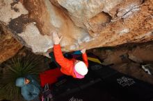 Bouldering in Hueco Tanks on 12/28/2019 with Blue Lizard Climbing and Yoga

Filename: SRM_20191228_1742220.jpg
Aperture: f/6.3
Shutter Speed: 1/250
Body: Canon EOS-1D Mark II
Lens: Canon EF 16-35mm f/2.8 L