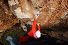 Bouldering in Hueco Tanks on 12/28/2019 with Blue Lizard Climbing and Yoga

Filename: SRM_20191228_1743330.jpg
Aperture: f/5.6
Shutter Speed: 1/250
Body: Canon EOS-1D Mark II
Lens: Canon EF 16-35mm f/2.8 L