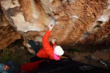 Bouldering in Hueco Tanks on 12/28/2019 with Blue Lizard Climbing and Yoga

Filename: SRM_20191228_1743340.jpg
Aperture: f/6.3
Shutter Speed: 1/250
Body: Canon EOS-1D Mark II
Lens: Canon EF 16-35mm f/2.8 L