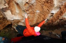 Bouldering in Hueco Tanks on 12/28/2019 with Blue Lizard Climbing and Yoga

Filename: SRM_20191228_1743400.jpg
Aperture: f/5.6
Shutter Speed: 1/250
Body: Canon EOS-1D Mark II
Lens: Canon EF 16-35mm f/2.8 L