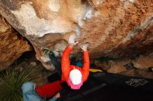 Bouldering in Hueco Tanks on 12/28/2019 with Blue Lizard Climbing and Yoga

Filename: SRM_20191228_1751070.jpg
Aperture: f/4.5
Shutter Speed: 1/250
Body: Canon EOS-1D Mark II
Lens: Canon EF 16-35mm f/2.8 L