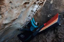 Bouldering in Hueco Tanks on 12/29/2019 with Blue Lizard Climbing and Yoga

Filename: SRM_20191229_1050150.jpg
Aperture: f/3.5
Shutter Speed: 1/250
Body: Canon EOS-1D Mark II
Lens: Canon EF 16-35mm f/2.8 L