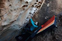 Bouldering in Hueco Tanks on 12/29/2019 with Blue Lizard Climbing and Yoga

Filename: SRM_20191229_1050180.jpg
Aperture: f/4.0
Shutter Speed: 1/250
Body: Canon EOS-1D Mark II
Lens: Canon EF 16-35mm f/2.8 L