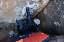 Bouldering in Hueco Tanks on 12/29/2019 with Blue Lizard Climbing and Yoga

Filename: SRM_20191229_1052181.jpg
Aperture: f/3.2
Shutter Speed: 1/250
Body: Canon EOS-1D Mark II
Lens: Canon EF 16-35mm f/2.8 L