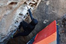 Bouldering in Hueco Tanks on 12/29/2019 with Blue Lizard Climbing and Yoga

Filename: SRM_20191229_1055180.jpg
Aperture: f/3.5
Shutter Speed: 1/250
Body: Canon EOS-1D Mark II
Lens: Canon EF 16-35mm f/2.8 L