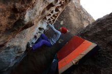 Bouldering in Hueco Tanks on 12/29/2019 with Blue Lizard Climbing and Yoga

Filename: SRM_20191229_1057460.jpg
Aperture: f/5.6
Shutter Speed: 1/250
Body: Canon EOS-1D Mark II
Lens: Canon EF 16-35mm f/2.8 L