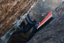 Bouldering in Hueco Tanks on 12/29/2019 with Blue Lizard Climbing and Yoga

Filename: SRM_20191229_1103240.jpg
Aperture: f/3.2
Shutter Speed: 1/250
Body: Canon EOS-1D Mark II
Lens: Canon EF 50mm f/1.8 II