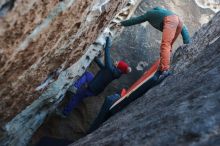 Bouldering in Hueco Tanks on 12/29/2019 with Blue Lizard Climbing and Yoga

Filename: SRM_20191229_1106060.jpg
Aperture: f/2.5
Shutter Speed: 1/250
Body: Canon EOS-1D Mark II
Lens: Canon EF 50mm f/1.8 II