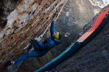 Bouldering in Hueco Tanks on 12/29/2019 with Blue Lizard Climbing and Yoga

Filename: SRM_20191229_1108390.jpg
Aperture: f/3.2
Shutter Speed: 1/250
Body: Canon EOS-1D Mark II
Lens: Canon EF 50mm f/1.8 II