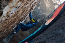 Bouldering in Hueco Tanks on 12/29/2019 with Blue Lizard Climbing and Yoga

Filename: SRM_20191229_1108400.jpg
Aperture: f/3.2
Shutter Speed: 1/250
Body: Canon EOS-1D Mark II
Lens: Canon EF 50mm f/1.8 II