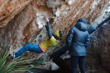 Bouldering in Hueco Tanks on 12/29/2019 with Blue Lizard Climbing and Yoga

Filename: SRM_20191229_1116130.jpg
Aperture: f/2.2
Shutter Speed: 1/250
Body: Canon EOS-1D Mark II
Lens: Canon EF 50mm f/1.8 II