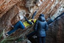 Bouldering in Hueco Tanks on 12/29/2019 with Blue Lizard Climbing and Yoga

Filename: SRM_20191229_1116160.jpg
Aperture: f/2.5
Shutter Speed: 1/250
Body: Canon EOS-1D Mark II
Lens: Canon EF 50mm f/1.8 II