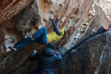 Bouldering in Hueco Tanks on 12/29/2019 with Blue Lizard Climbing and Yoga

Filename: SRM_20191229_1116260.jpg
Aperture: f/3.2
Shutter Speed: 1/250
Body: Canon EOS-1D Mark II
Lens: Canon EF 50mm f/1.8 II