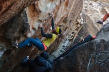 Bouldering in Hueco Tanks on 12/29/2019 with Blue Lizard Climbing and Yoga

Filename: SRM_20191229_1116280.jpg
Aperture: f/4.0
Shutter Speed: 1/250
Body: Canon EOS-1D Mark II
Lens: Canon EF 50mm f/1.8 II