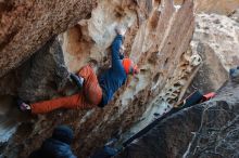 Bouldering in Hueco Tanks on 12/29/2019 with Blue Lizard Climbing and Yoga

Filename: SRM_20191229_1117160.jpg
Aperture: f/4.0
Shutter Speed: 1/250
Body: Canon EOS-1D Mark II
Lens: Canon EF 50mm f/1.8 II