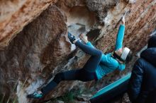 Bouldering in Hueco Tanks on 12/29/2019 with Blue Lizard Climbing and Yoga

Filename: SRM_20191229_1122330.jpg
Aperture: f/2.5
Shutter Speed: 1/250
Body: Canon EOS-1D Mark II
Lens: Canon EF 50mm f/1.8 II