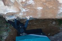 Bouldering in Hueco Tanks on 12/29/2019 with Blue Lizard Climbing and Yoga

Filename: SRM_20191229_1124110.jpg
Aperture: f/3.2
Shutter Speed: 1/250
Body: Canon EOS-1D Mark II
Lens: Canon EF 50mm f/1.8 II