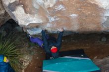 Bouldering in Hueco Tanks on 12/29/2019 with Blue Lizard Climbing and Yoga

Filename: SRM_20191229_1126520.jpg
Aperture: f/3.5
Shutter Speed: 1/250
Body: Canon EOS-1D Mark II
Lens: Canon EF 50mm f/1.8 II