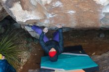 Bouldering in Hueco Tanks on 12/29/2019 with Blue Lizard Climbing and Yoga

Filename: SRM_20191229_1126550.jpg
Aperture: f/3.2
Shutter Speed: 1/250
Body: Canon EOS-1D Mark II
Lens: Canon EF 50mm f/1.8 II