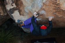 Bouldering in Hueco Tanks on 12/29/2019 with Blue Lizard Climbing and Yoga

Filename: SRM_20191229_1127140.jpg
Aperture: f/4.5
Shutter Speed: 1/250
Body: Canon EOS-1D Mark II
Lens: Canon EF 50mm f/1.8 II