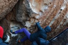 Bouldering in Hueco Tanks on 12/29/2019 with Blue Lizard Climbing and Yoga

Filename: SRM_20191229_1132540.jpg
Aperture: f/3.2
Shutter Speed: 1/250
Body: Canon EOS-1D Mark II
Lens: Canon EF 50mm f/1.8 II