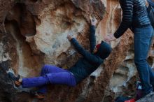 Bouldering in Hueco Tanks on 12/29/2019 with Blue Lizard Climbing and Yoga

Filename: SRM_20191229_1133570.jpg
Aperture: f/5.0
Shutter Speed: 1/250
Body: Canon EOS-1D Mark II
Lens: Canon EF 50mm f/1.8 II