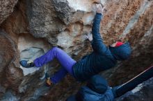 Bouldering in Hueco Tanks on 12/29/2019 with Blue Lizard Climbing and Yoga

Filename: SRM_20191229_1137430.jpg
Aperture: f/3.2
Shutter Speed: 1/250
Body: Canon EOS-1D Mark II
Lens: Canon EF 50mm f/1.8 II