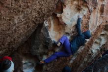 Bouldering in Hueco Tanks on 12/29/2019 with Blue Lizard Climbing and Yoga

Filename: SRM_20191229_1137550.jpg
Aperture: f/4.5
Shutter Speed: 1/250
Body: Canon EOS-1D Mark II
Lens: Canon EF 50mm f/1.8 II